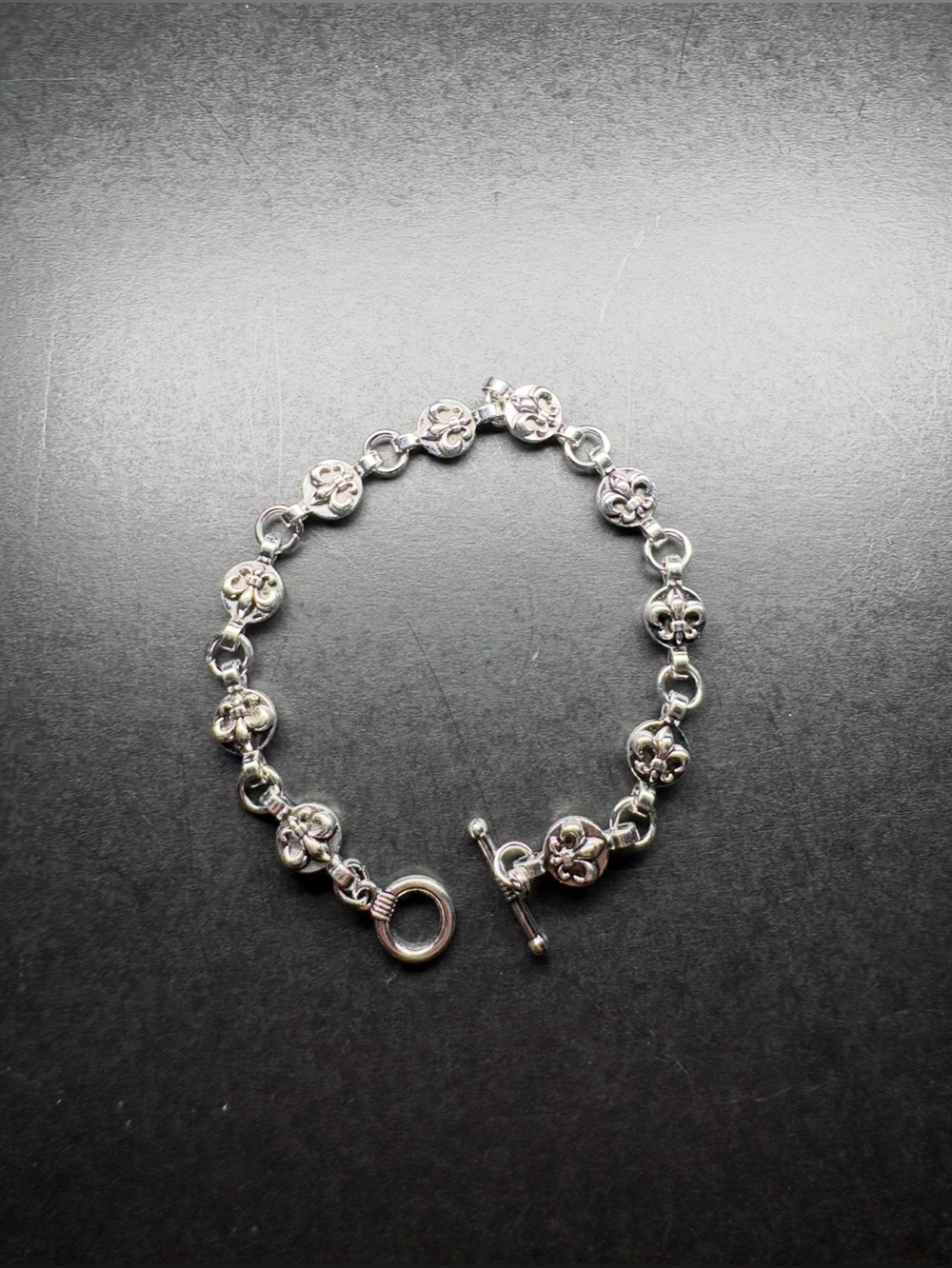 Silver Floral Link Bracelet - Women's Jewelry